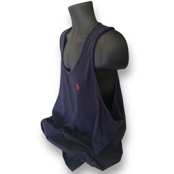RALPH LAUREN POLO Washed Vintage Jersey Tank Men’s Size XXL TTG Blue EUC - Picture 7 of 14